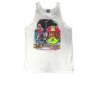 Vtg 90s "Eye of the Storm" Motocross Graphic Tank Top Men's Large Oneita Power-T